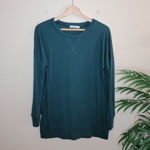 Levaca | Dark Teal Long Sleeve Tee Size Large